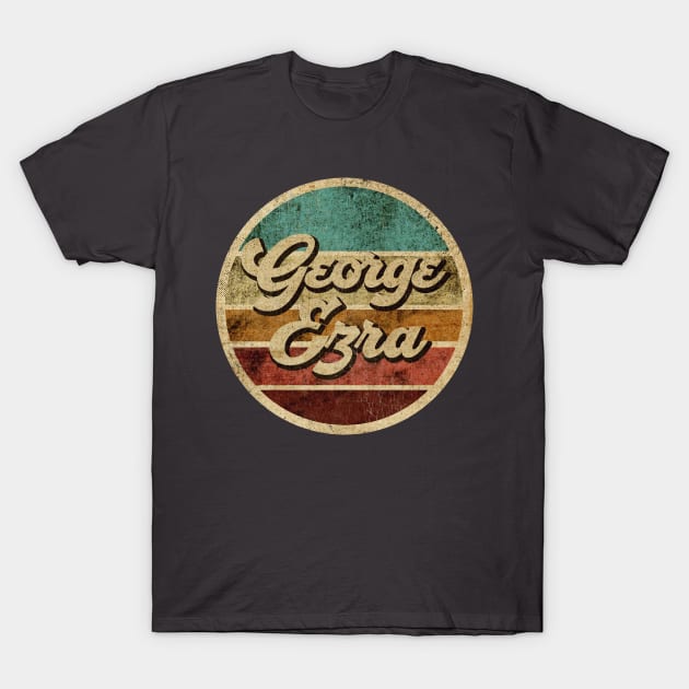 Tanatoraja, circle retro faded George Ezra T-Shirt by TANATORAJA.WISATA